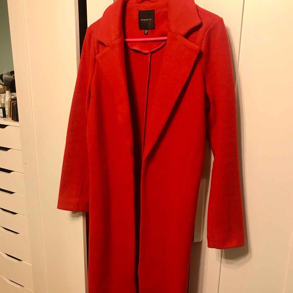 Dynamite Red Pea Coat (Worn Once)